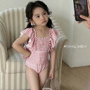 【新発売限定記念価格!】水着 女の子 ワンピース 子ども ピンク 子供 水着 みずぎ かわいい 赤ちゃん チェック SNS 楽天海外通販 ベビー水着 女児 子供用 こども 女子