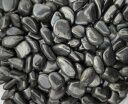 特撰 彩光石S 那智黒風 黒玉砂利 20kg