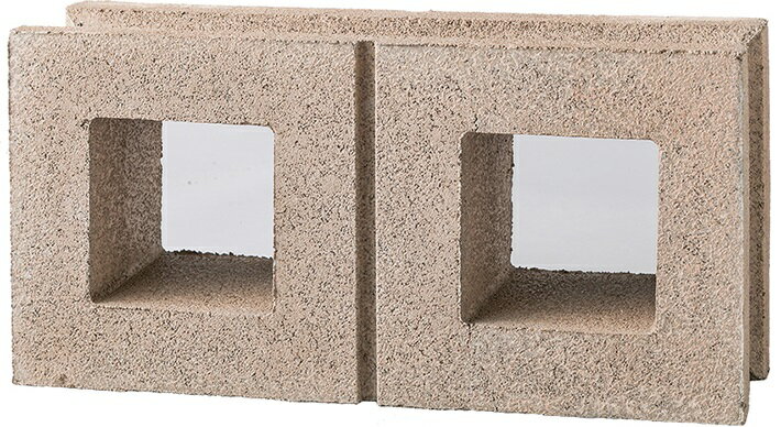 シルエット　セメントブロック　ラスクベージュ【12角型】　組積材　門まわり・間仕切りにおすすめ
