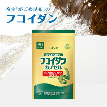 【シオノギヘルスケア】【送料無料】フコイダンカプセル<60粒入り(1日の目安:2粒)>【がごめ昆布 フコイダン ガゴメ昆布 含有量 フコダイン サプリメント ねばねば 海藻 日本製 食品 健康食品 栄養成分 フコイダン】