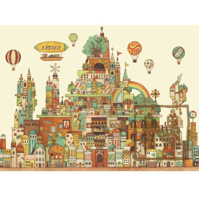 空想街雑貨店 ポストカード 画材の王国 【同梱A】