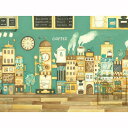 空想街雑貨店 ポストカード カフェの奥のコーヒーの街 【同梱A】