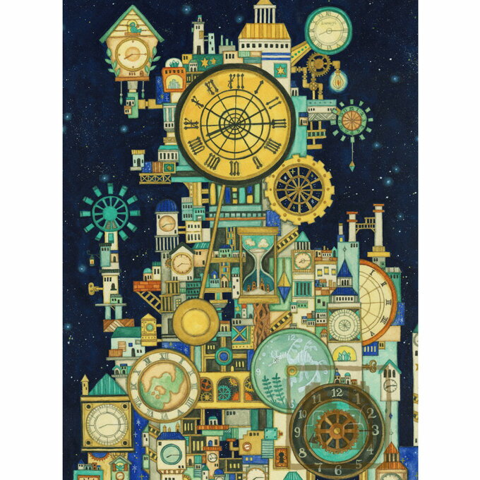 空想街雑貨店 ポストカード 時計の街 【同梱A】