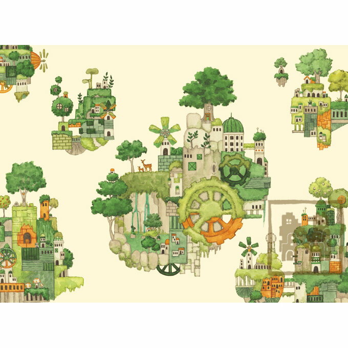 空想街雑貨店 ポストカード 緑のガジェットプラネット 【同梱A】