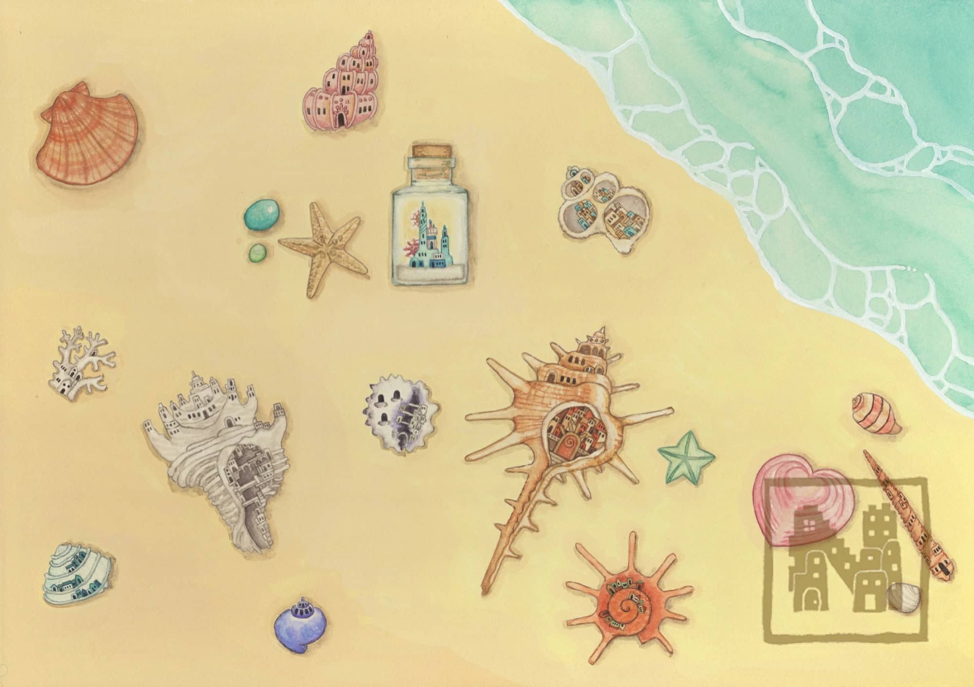 空想街雑貨店 ポストカード 最果ての海岸 【同梱A】