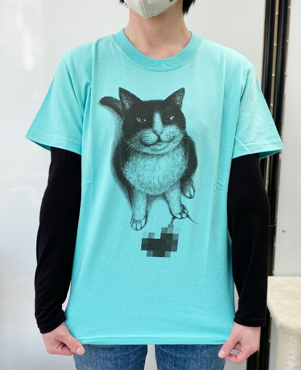 猫中毒　ドヤ猫 Tシャツ WMサイズ　ユニセックス　カットソー　おしゃれ　ファッション　カジュアル