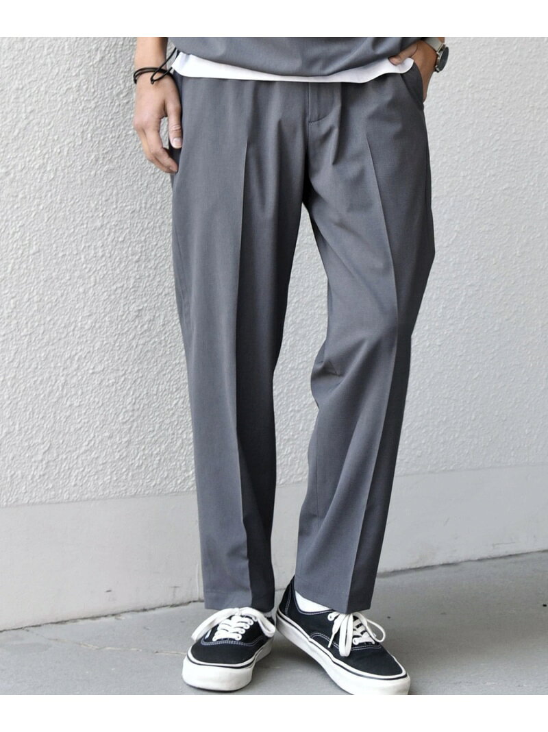 SHIPS any:＜吸水速乾＞Rapidry クリース アンクル テーパード イージーパンツ26SS◆ SHIPS any シップス パンツ その他のパンツ ベージュ グレー ブラック ブラウン ネイビー*