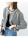 【SALE/40%OFF】SHIPS any:<手洗い可能>ギンガム ジャカード クルーネック ライン カーディガン SHIPS any シップス トップス カ...
