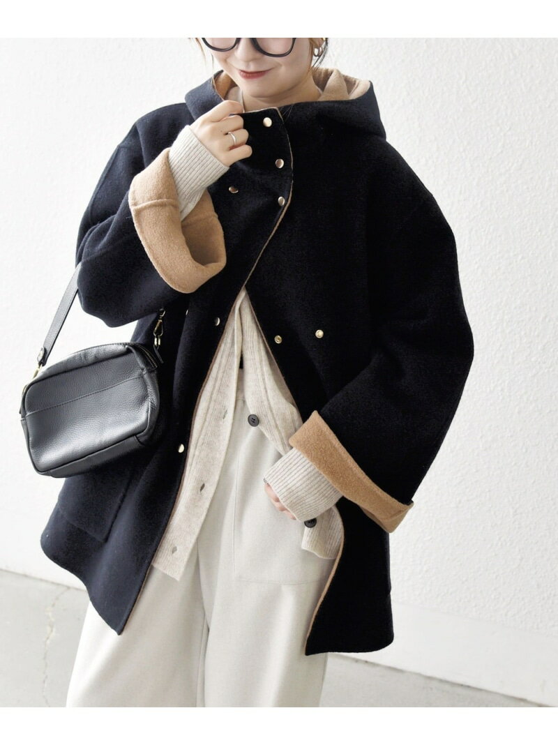 《一部追加予約》SHIPS any: リバー フーデッド Aライン ミドル コート SHIPS any シップス ジャケット・アウター その他のジャケット・アウター ブラウン ブラック レッド【先行予約】*【送料無料】[Rakuten Fashion]のサムネイル