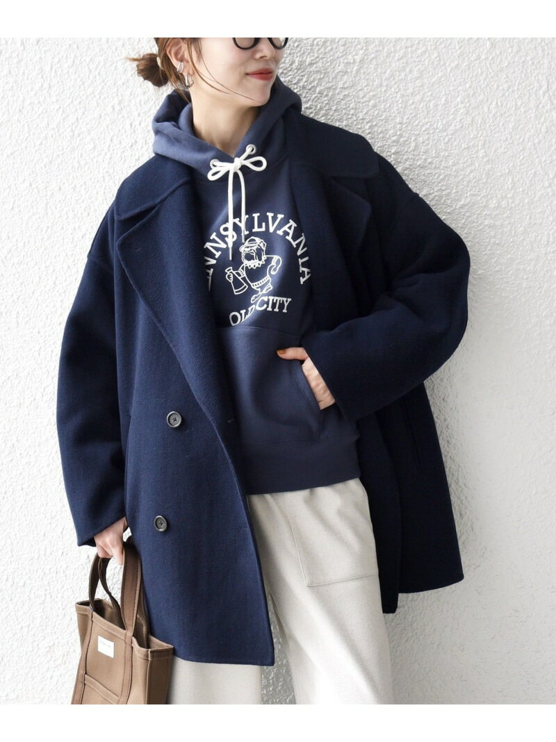 《一部追加予約》SHIPS any: リバー ダブル テーラード ミドル コクーン コート SHIPS any シップス ジャケット・アウター その他のジャケット・アウター レッド ブラウン ネイビー【先行予約】*【送料無料】[Rakuten Fashion]のサムネイル