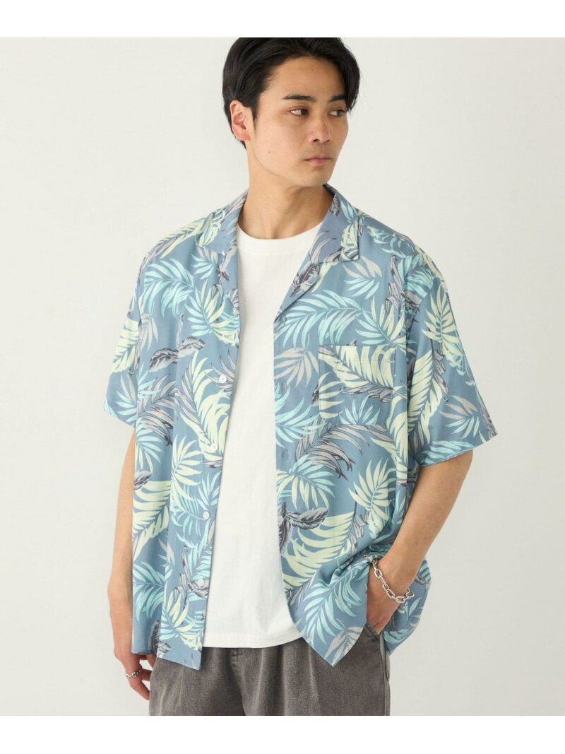 【SALE／40%OFF】SHIPS Colors:＜洗濯機可能＞レーヨン アロハ シャツ◇ SHIPS Colors シップス トップス シャツ・ブラウス ブラック ブルー【RBA_E】【送料無料】[Rakuten Fashion]