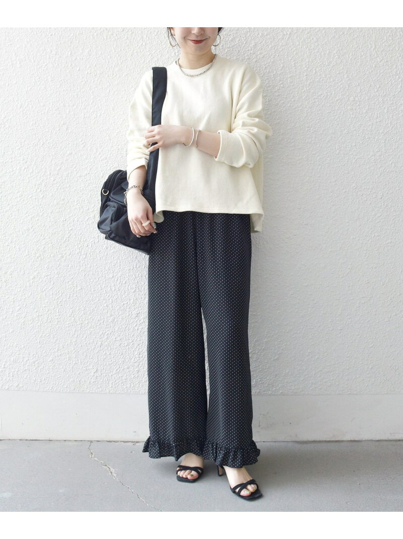 【SALE／40%OFF】SHIPS any:＜洗濯機可能＞ドット フリル ワイド イージー パンツ ...