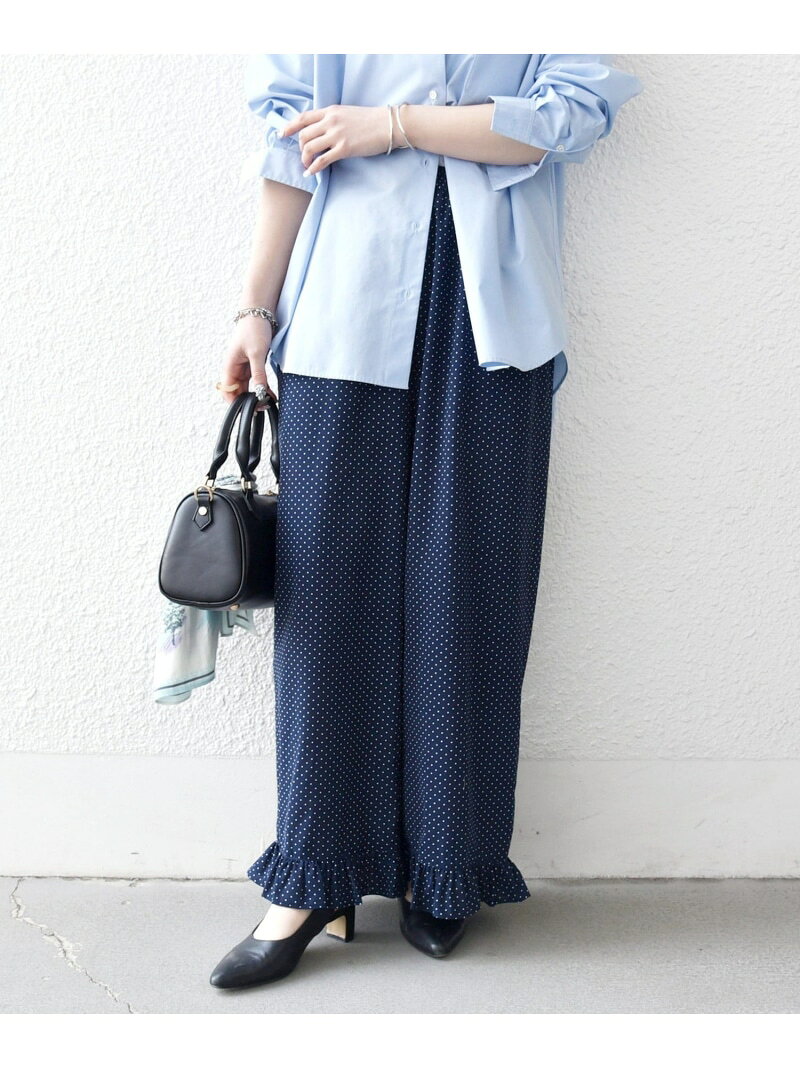 【SALE／40%OFF】SHIPS any:＜洗濯機可能＞ドット フリル ワイド イージー パンツ ...