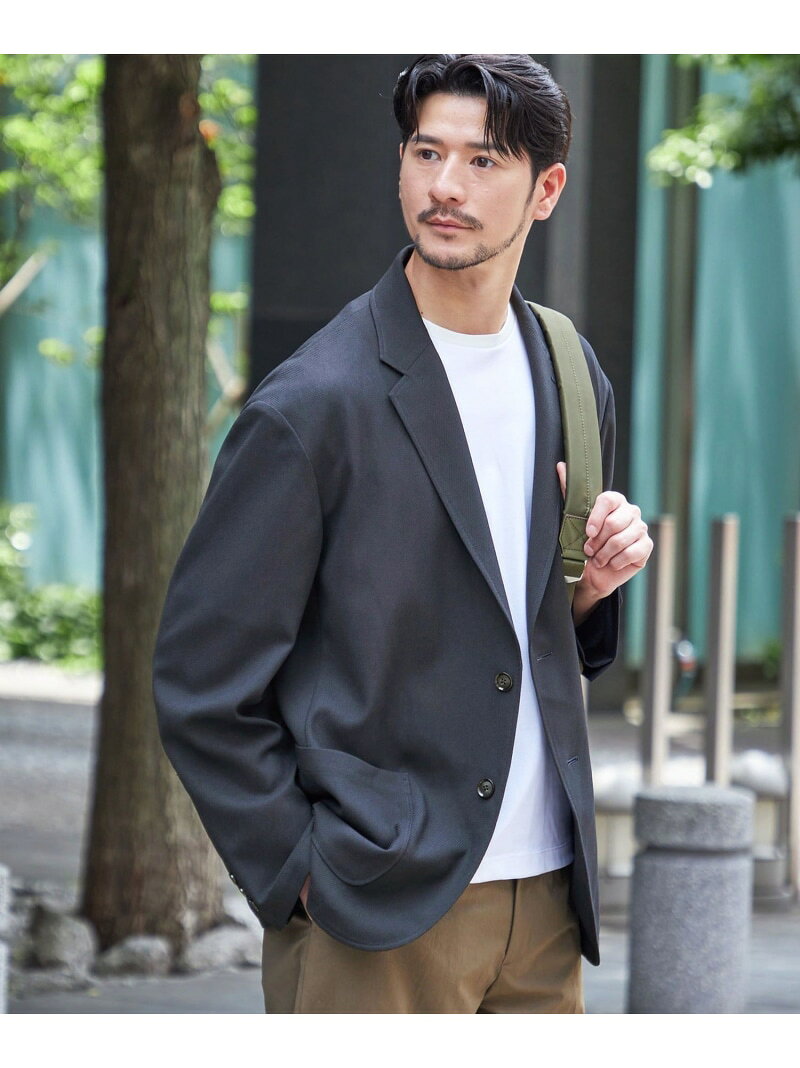 Tailored Jacket - SHIPS:＜防しわ/吸水速乾/洗濯機可能＞RIRANCHA(R) からみ織り ネイビー ジャケット SHIPS MEN シップス ジャケット・アウター テーラードジャケット・ブレザー ネイビー【送料無料】[Rakuten Fashion]
