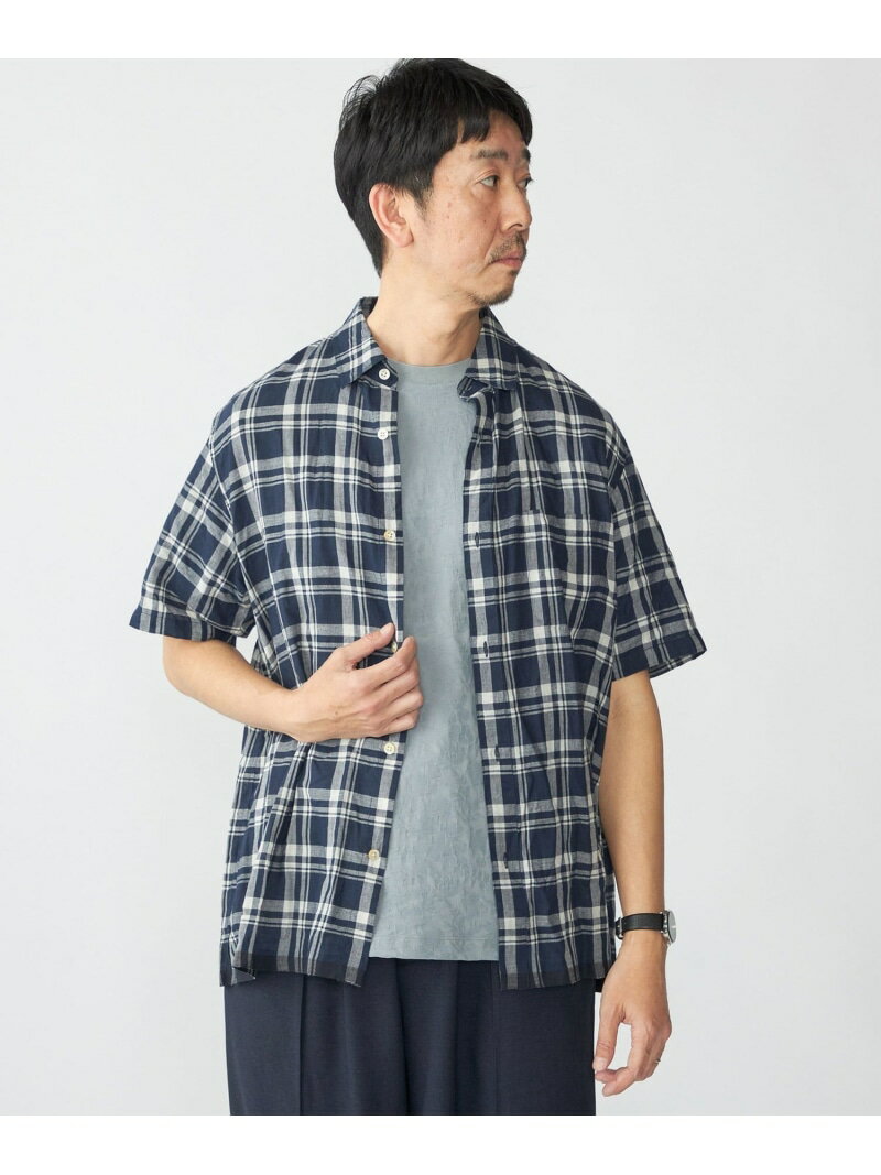 【SALE／40%OFF】SHIPS: インディア レギュラーカラー ショートスリーブ シャツ SHIPS MEN シップス ト..