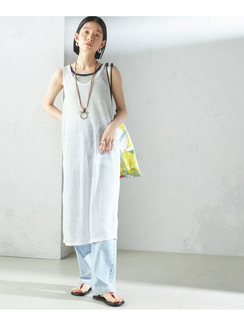 Rakuten - 【SALE／50%OFF】＜手洗い可能＞前後 2WAY イタリアン シアー リネン ワンピース SHIPS WOMEN シップス ワンピース・ドレス ワンピース ホワイト ブラウン【RBA_E】【送料無料】[Rakuten Fashion]