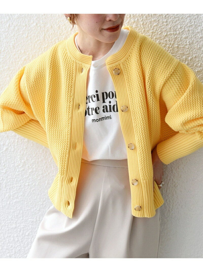 【SALE／60%OFF】SHIPS any: パターン コンパクト ショート ニット カーディガン SHIPS any シップス トップス カーディガン レッド ブラック イエロー【RBA_E】【送料無料】[Rakuten Fashion]