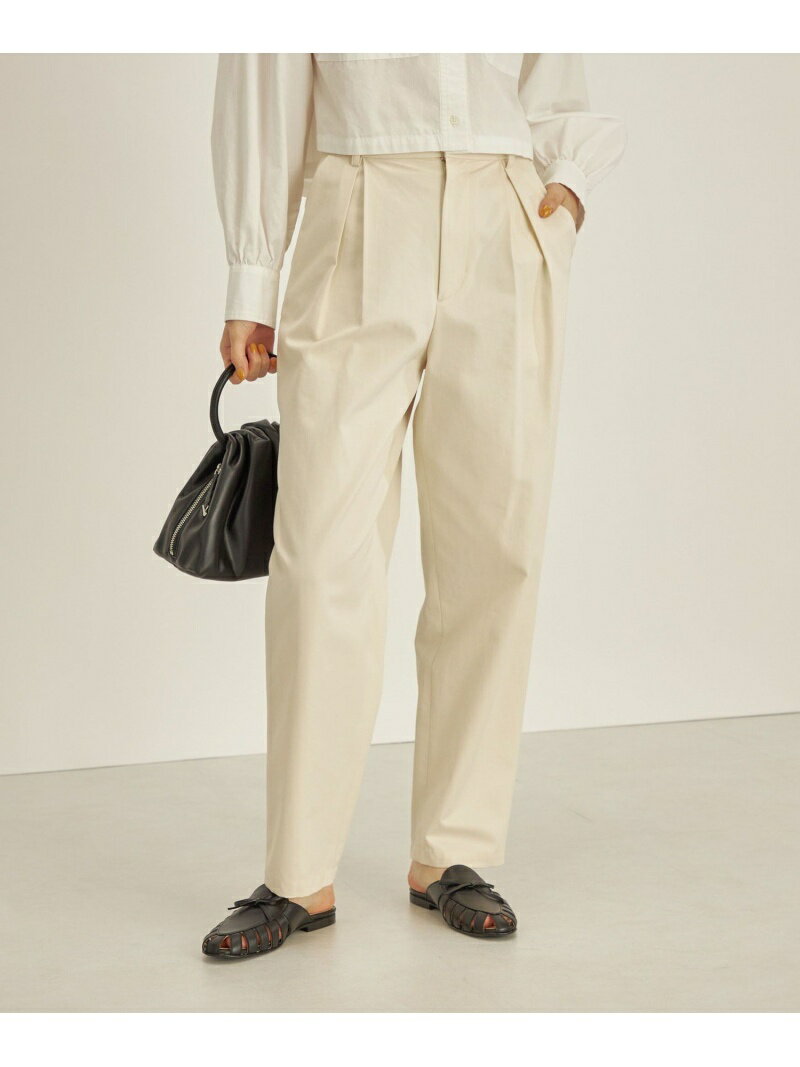 Cotton - 【SALE／70%OFF】＜手洗い可能＞綿 ギャバ マーベルト タック パンツ◇ SHIPS WOMEN シップス パンツ その他のパンツ ホワイト ベージュ【RBA_E】【送料無料】[Rakuten Fashion]