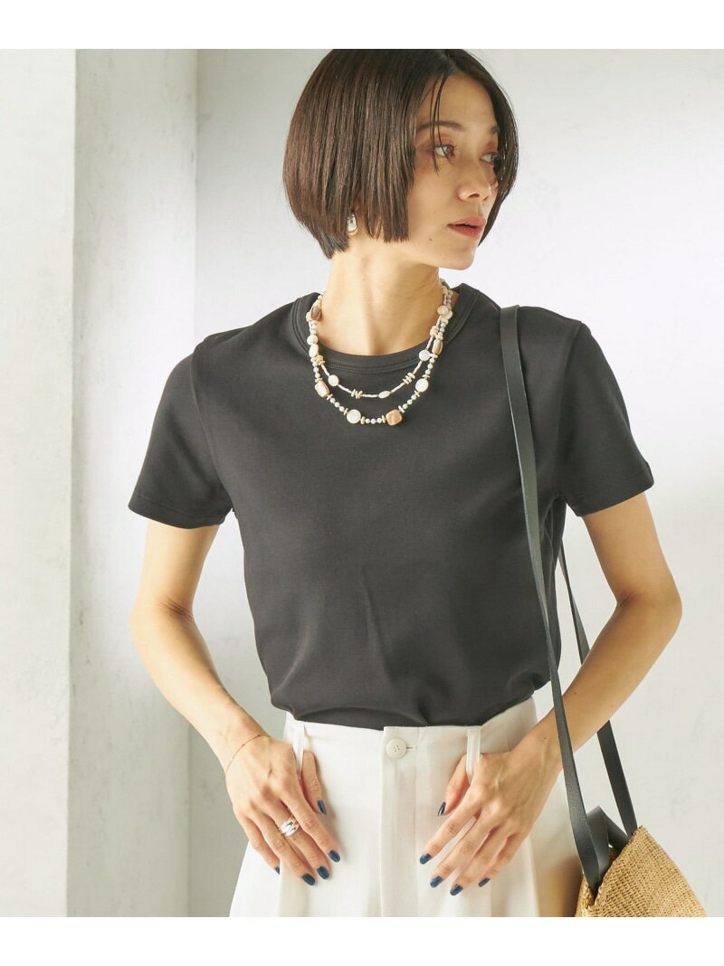 乐天商城 - オーガニック コットン スムース TEE SHIPS WOMEN シップス トップス カットソー・Tシャツ ネイビー グレー ブラウン ブラック ホワイト【送料無料】[Rakuten Fashion]
