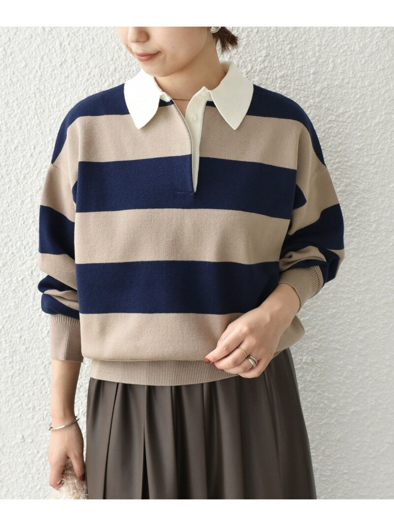 SHIPS Colors:＜手洗い可能＞ラガー ニット SHIPS Colors シップス トップス ニット グレー ベージュ【送料無料】[Rakuten Fashion]のサムネイル