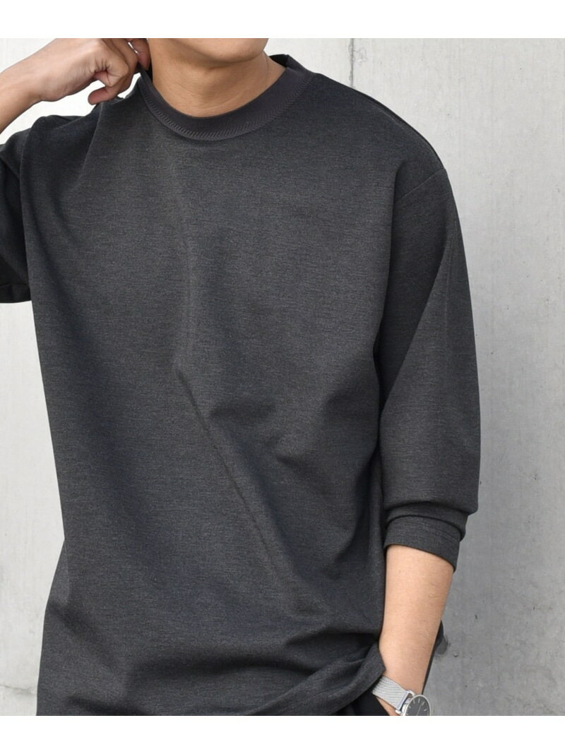 SHIPS any: 디자인 리브 하이 게이지 펀치 크루넥 T 셔츠 (롱 T) ◇ SHIPS any 쉽스 탑스 컷소우 T 셔츠 그레이 네이비 화이트 베이지 [무료 배송] [Rakuten Fashion]