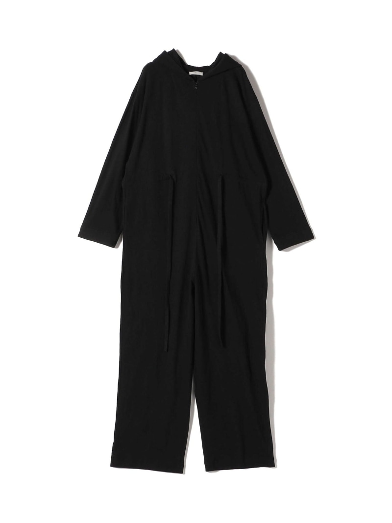 【SHIPS別注】onit:＜洗濯機可能＞フーディ オールインワン SHIPS WOMEN シップス オールインワン・オーバーオール オールインワン・つなぎ ネイビー ブラック【送料無料】[Rakuten Fashion]