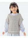 【SALE/65%OFF】SHIPS KIDS:100~125cm / サマーニット ベスト SHIPS KIDS シップス トップス ベスト・ジレ グレー ホ...
