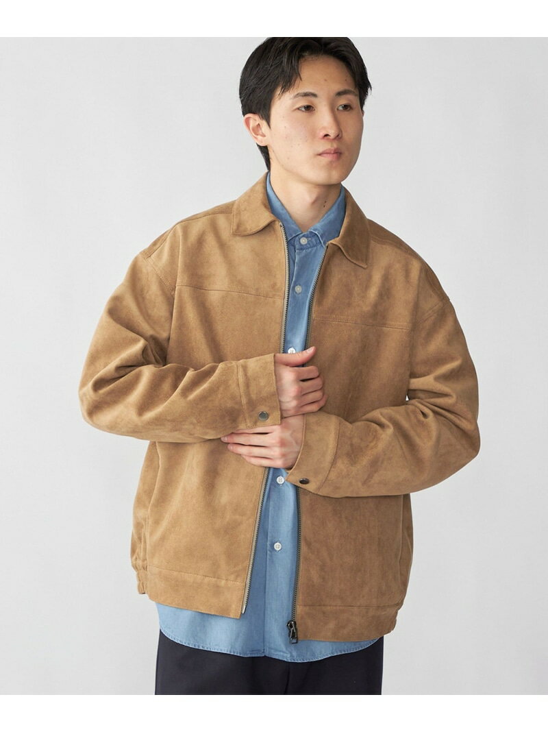 Coach Jackets - City Ambient Products: フェイクスエード(ポリエステル) ジップ ブルゾン SHIPS MEN シップス ジャケット・アウター その他のジャケット・アウター ベージュ【送料無料】[Rakuten Fashion]