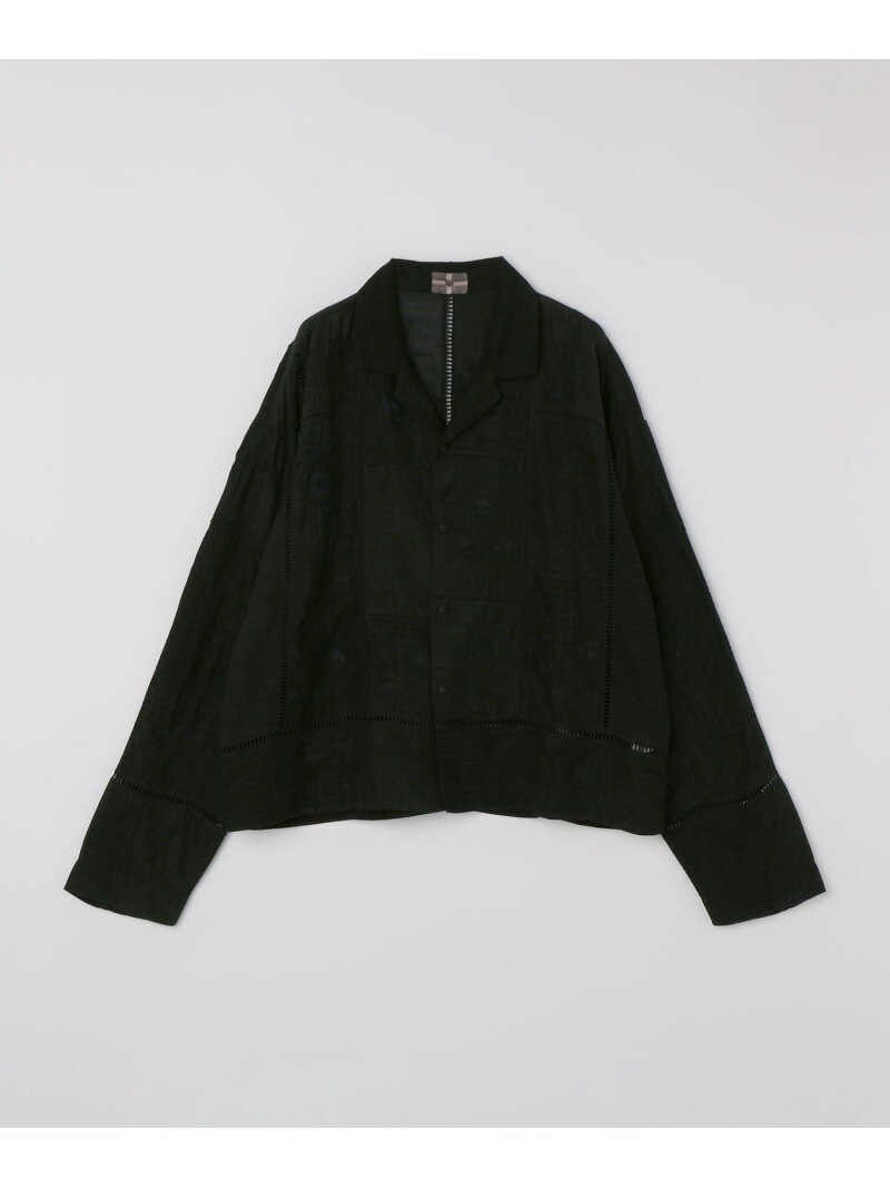 乐天商城 - AO DRESS: LACE PATCHWORK JKT SHIPS MEN シップス ジャケット・アウター ブルゾン・ジャンパー ブラック【送料無料】[Rakuten Fashion]