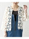 【SALE/40%OFF】SHIPS any:<手洗い可能>フラワー クロシェ レース カーディガン SHIPS any シップス トップス カーディガン ネイ...