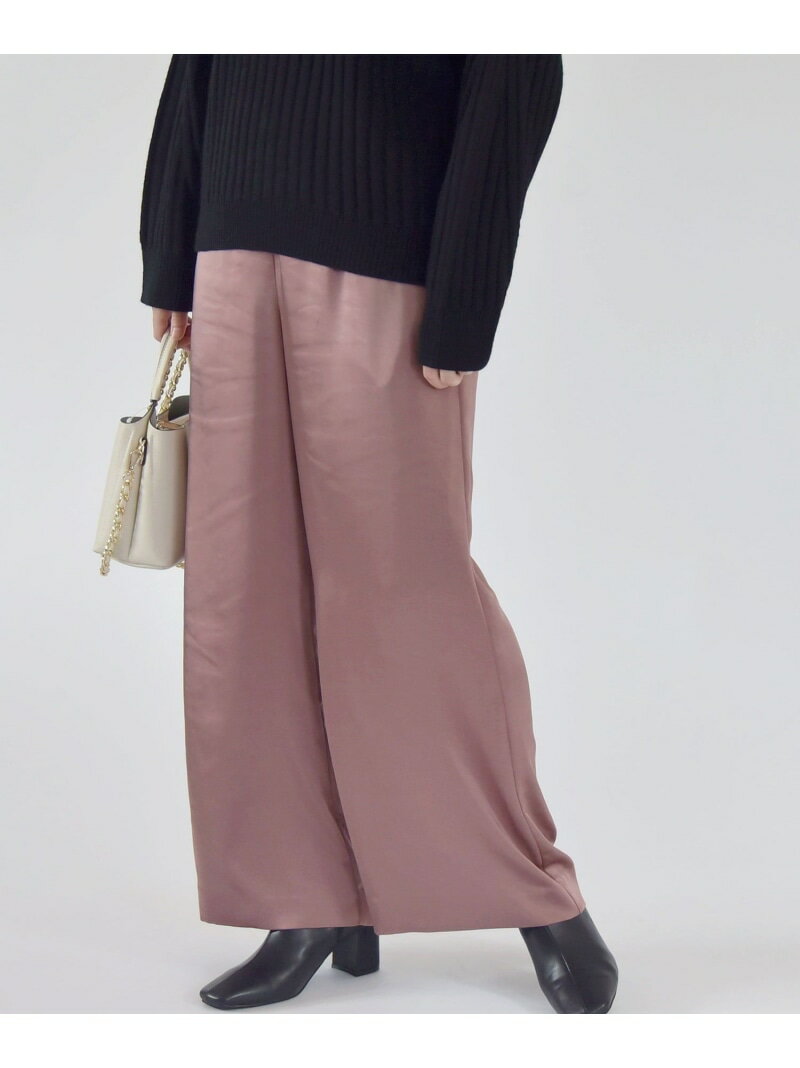 樂天商城 - 【SALE／60%OFF】quaranciel:＜洗濯機可能＞ヘビー サテン イージー パンツ quaranciel シップス パンツ その他のパンツ ブラック グレー ピンク【RBA_E】【送料無料】[Rakuten Fashion]
