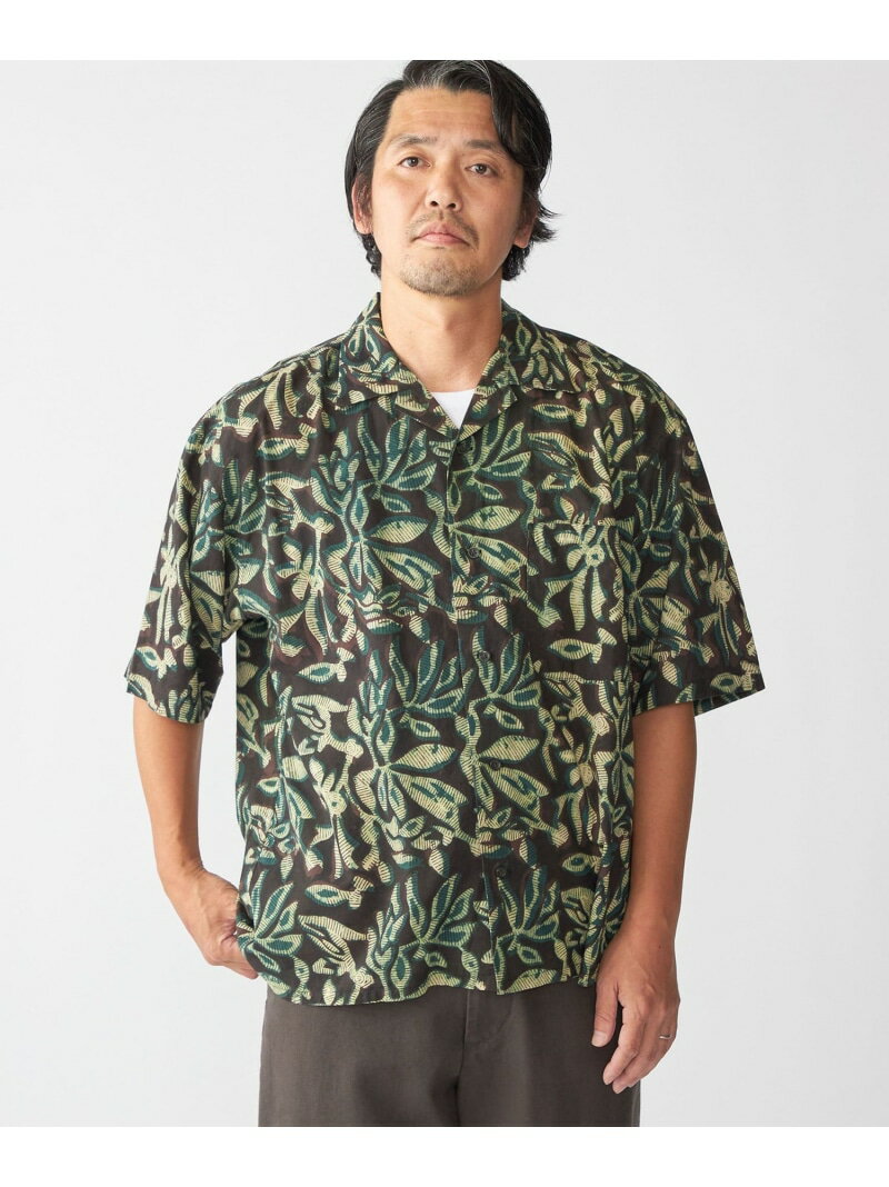 【SALE／40%OFF】BENCH MARKING SHIRTS: インディアン バティック ショートスリーブ シャツ SHIPS MEN シップス トップス シャツ・ブラウス ブラウン グリーン【RBA_E】【送料無料】[Rakuten Fashion]