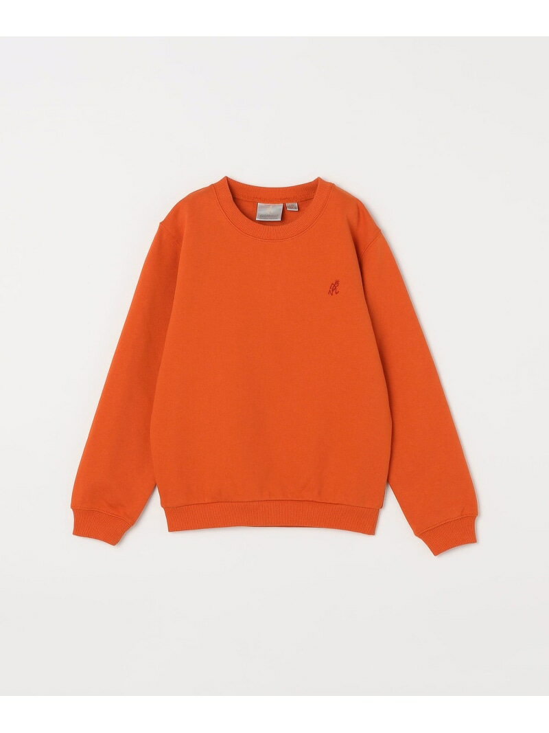 GRAMiCCi: ワンポイント ロゴ 刺繍 クルーネック スウェット(140~150cm) SHIPS any シップス トップス スウェット・トレーナー オレンジ ブラウン グレー【送料無料】[Rakuten Fashion]