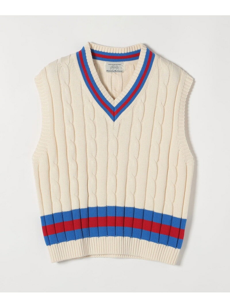 【SALE／30%OFF】Oldderby Knitwear: コットン クリケット ニット ベスト SHIPS any シップス トップス ベスト・ジレ レッド イエロー【RBA_E】【送料無料】[Rakuten Fashion]