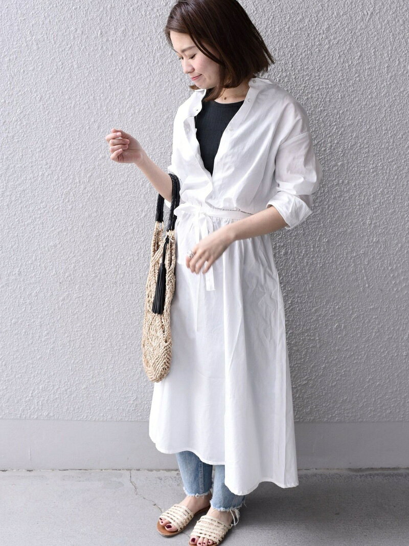 【SALE／70%OFF】【SHIPSDaysWHITELABEL】コットンシャツワンピース SHIPS Days シップス ワンピース・ドレス シャツワンピース カーキグリーン ブラック ホワイト【RBA_E】[Rakuten Fashion]