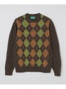 【SALE/40%OFF】ALAN PAINE: シェットランドウール アーガイル クルーネックニット SHIPS MEN シップス トップス ニット グレー ...