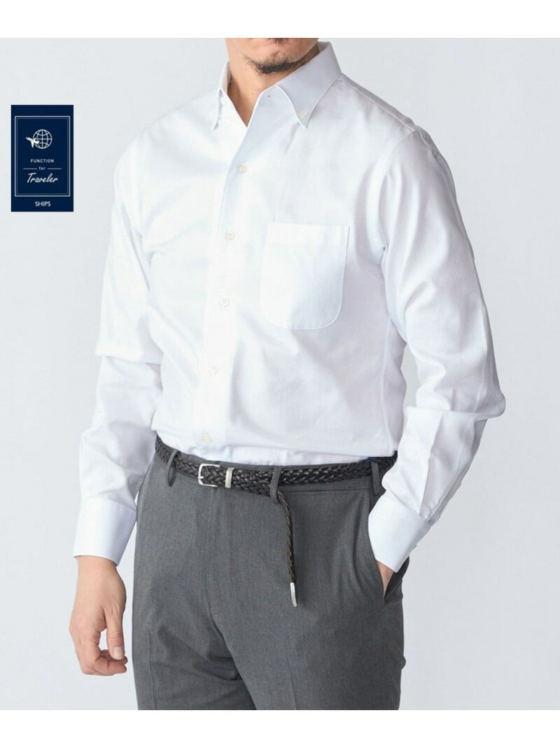SHIPS:＜FUNCTION＞イージーアイロン オックスフォード イタリアン ボタンダウン シャツ SHIPS MEN シップス トップス シャツ・ブラウス ホワイト