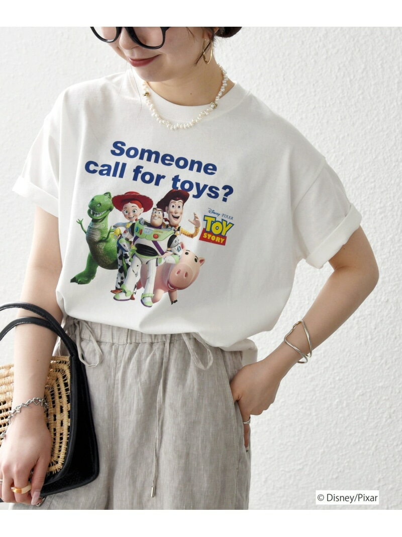 SHIPS any:<세탁기 가능>TOYSTORY/토이 스토리/ 프린트 로고 TEE SHIPS any 쉽스 탑스 컷소우 T셔츠 브라운 그레이 화이트[무료우송][Rakuten Fashion]
