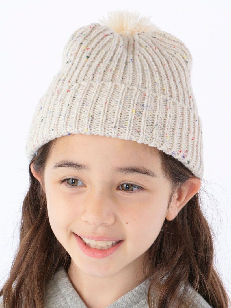 Ships キッズ 帽子 ヘア小物 21新作モデル シップス Kids Kids ネップ ポンポン Rakuten ブラウン ニット キャップ ネイビー ビーニー ニット帽 Fashion
