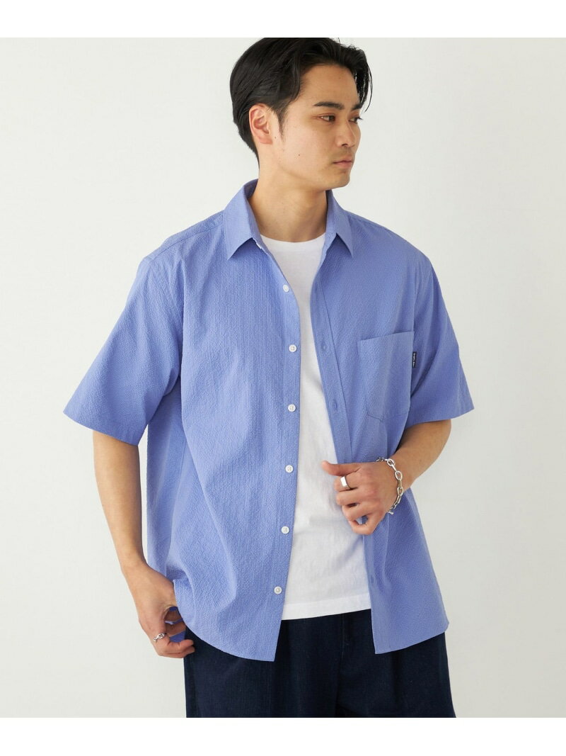 Rakuten - SHIPS Colors:＜接触冷感・吸水速乾・洗濯機可能＞ライト シアサッカー シャツ SHIPS Colors シップス トップス シャツ・ブラウス イエロー ブルー【送料無料】[Rakuten Fashion]