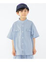 SHIPS KIDS:100~130cm /＜UVカット/吸水速乾＞ドライタッチ ストライプ シャツ SHIPS KIDS シップス トップス シャツ・ブラウス ブルー【送料無料】[Rakuten Fashion]