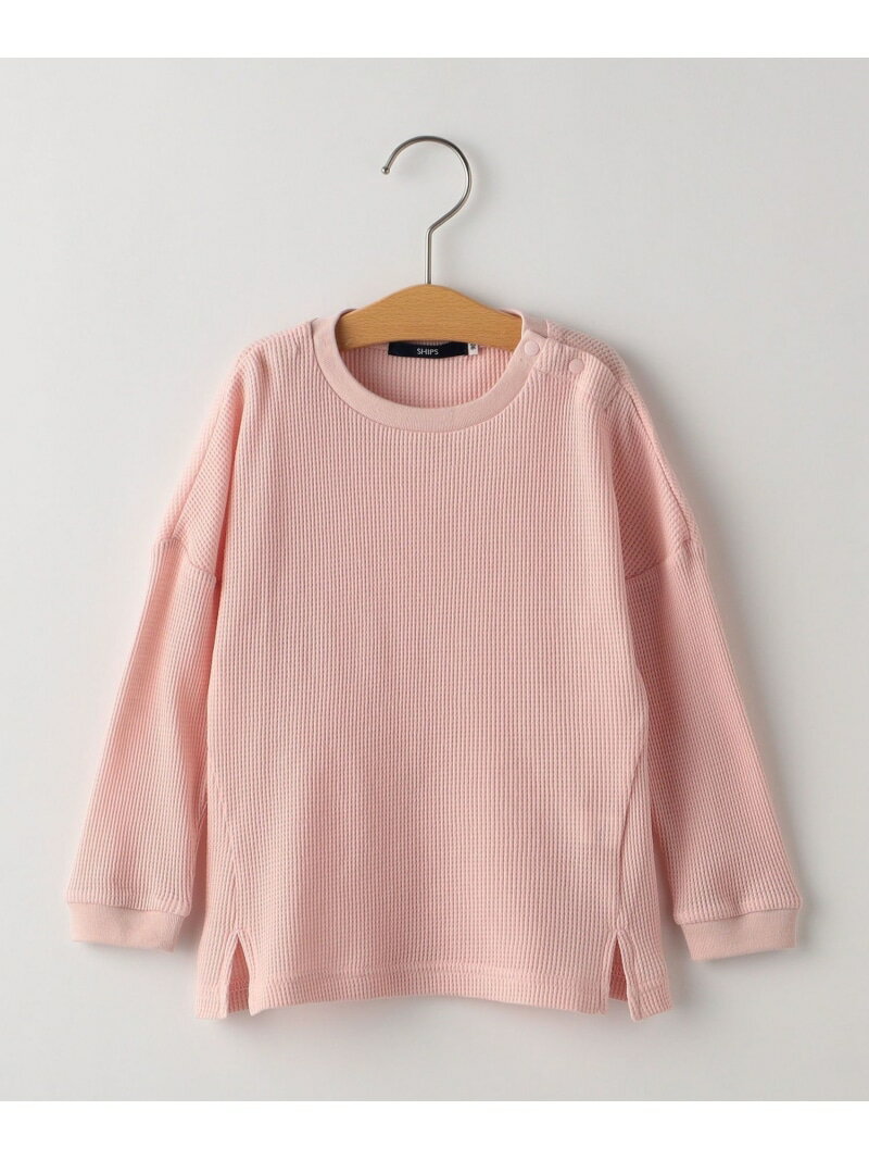 樂天商城 - 【SALE／50%OFF】THYARD:80~90cm / ベビー ワッフル 長袖 TEE SHIPS KIDS シップス トップス カットソー・Tシャツ ピンク グリーン【RBA_E】[Rakuten Fashion]