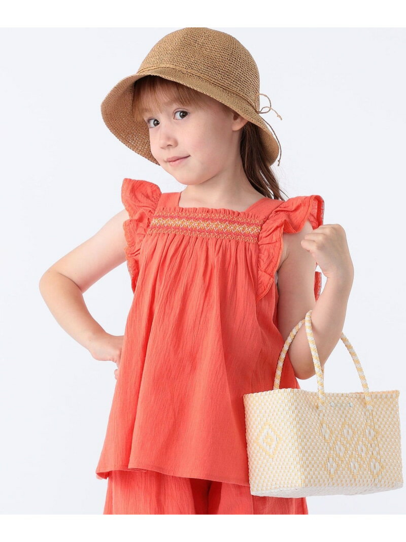 Rakuten - 【SALE／40%OFF】SHIPS KIDS:100~130cm / スモッキング フリル ブラウス SHIPS KIDS シップス トップス シャツ・ブラウス ピンク ブルー【RBA_E】【送料無料】[Rakuten Fashion]