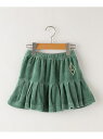 【SALE／50%OFF】The Animals Observatory:110~120cm / Green Velvet Bird Kids Skirt SHIPS KIDS シップス スカート その他のスカート グリーン【RBA_E】【送料無料】[Rakuten Fashion]