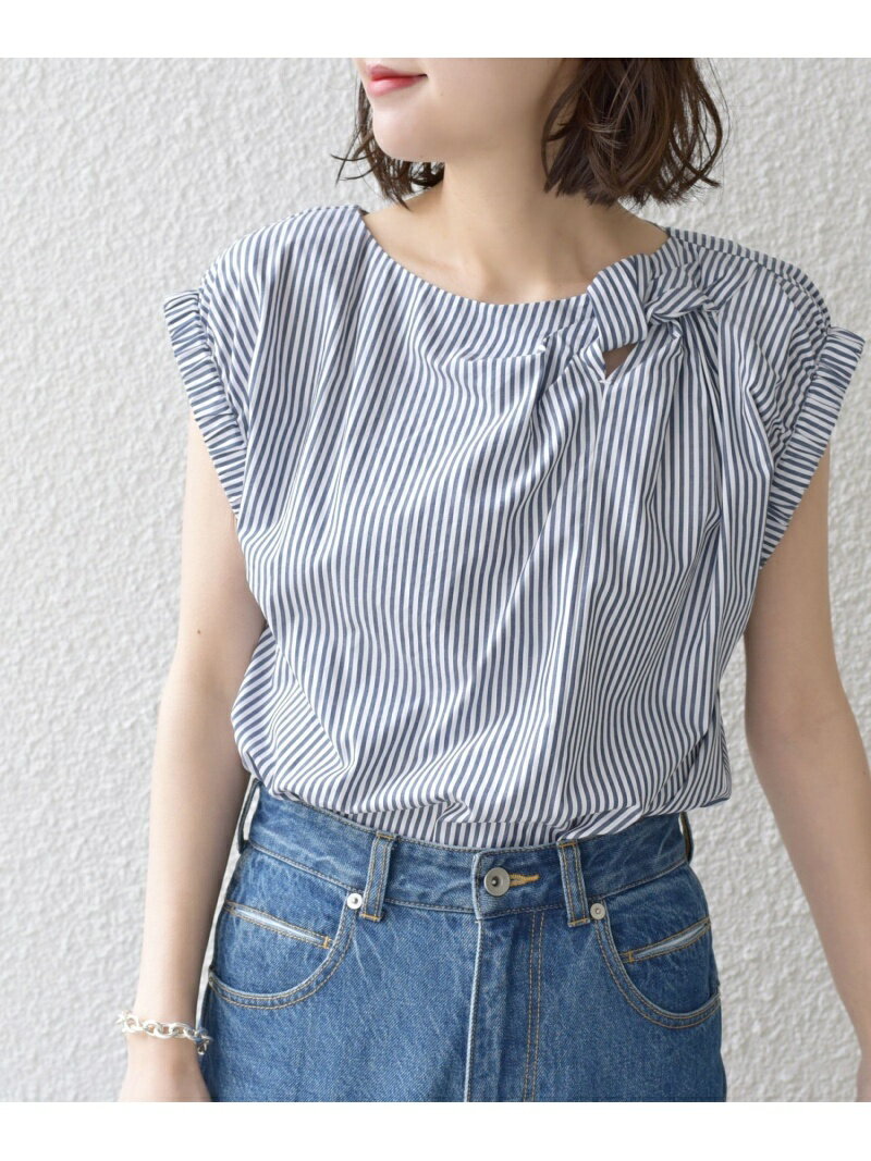 【SALE／30%OFF】* ＜洗濯機可能＞コットン ブロード ノット デザイン ブラウス◇ SHIPS WOMEN シップス トップス シャツ・ブラウス ブルー ホワイト オレンジ ネイビー【RBA_E】【送料無料】[Rakuten Fashion]