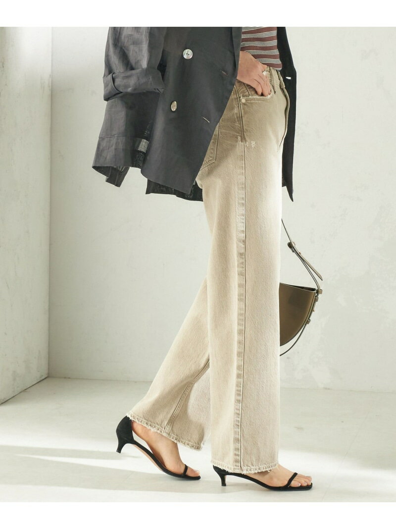 upper hights:THE NIECE MID-RIS SHIPS WOMEN シップス パンツ ジーンズ デニムパンツ ベージュ【送料無料】 Rakuten Fashion