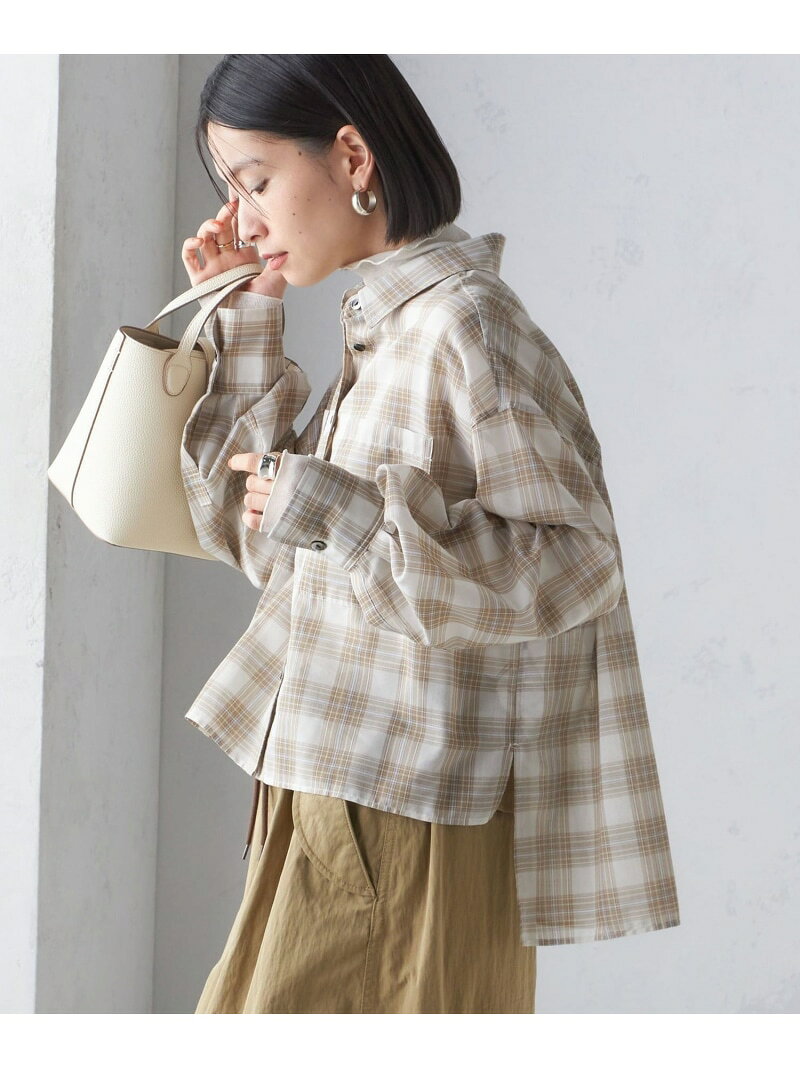 乐天商城 - 【SALE／60%OFF】＜手洗い可能＞シアー チェック ロング スリーブ シャツ SHIPS WOMEN シップス トップス シャツ・ブラウス ベージュ ブルー【RBA_E】【送料無料】[Rakuten Fashion]