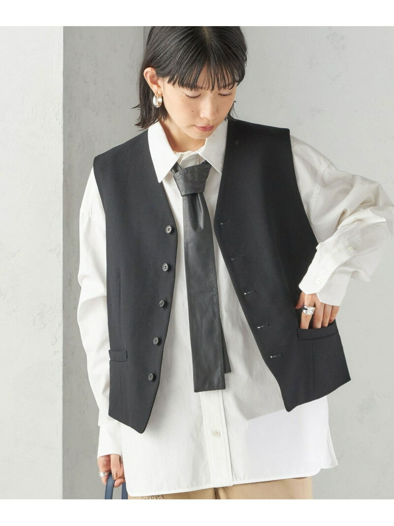 乐天商城 - 【SHIPS別注】oblada:ベスト SHIPS WOMEN シップス トップス ベスト・ジレ ブラック【送料無料】[Rakuten Fashion]