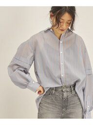 シップス 服 レディース 【SALE／40%OFF】＜手洗い可能＞オーガニック コットン 2WAY ブラウス◇ SHIPS WOMEN シップス トップス シャツ・ブラウス ブルー ホワイト【RBA_E】【送料無料】[Rakuten Fashion]