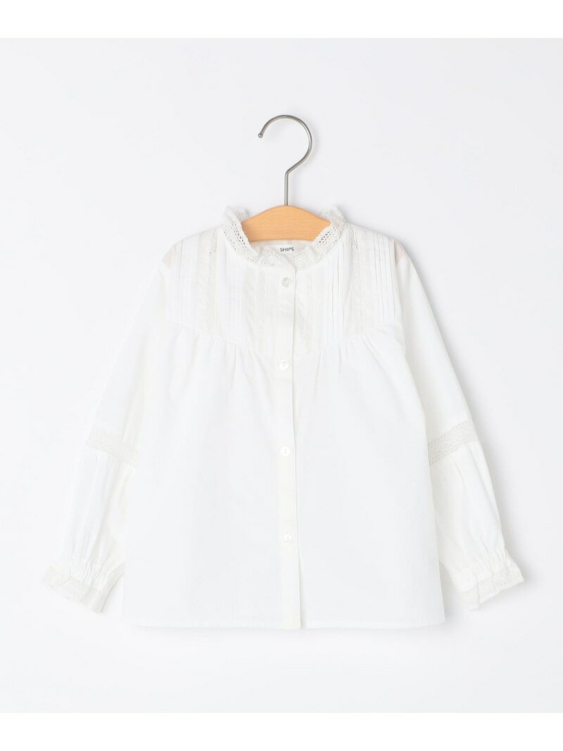 乐天商城 - 【SALE／40%OFF】SHIPS KIDS:80~90cm / ピンタック レース ブラウス SHIPS KIDS シップス トップス シャツ・ブラウス ホワイト【RBA_E】【送料無料】[Rakuten Fashion]